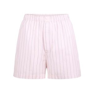 SKIMS cotton poplin short- pale pink pencil stripe